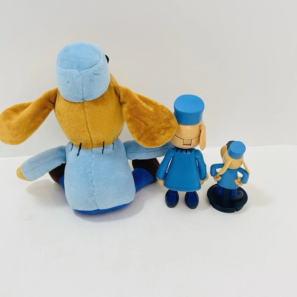 Dog Man Dav Pilkey Canvas Tote Bag Stuffed Plush Figures Toys‎ Lot of 4
